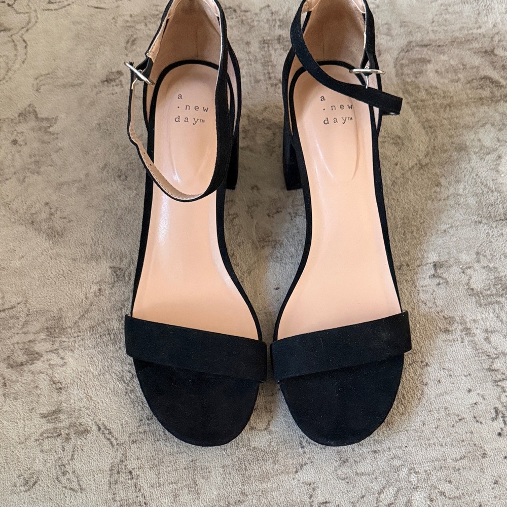 A New Day Black Heeled Sandals